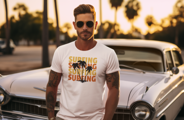 Premium Unisex Crewneck T-shirt - Surfing